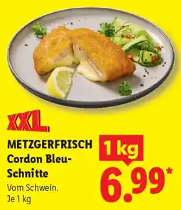 Lidl METZGERFRISCH Cordon Bleu Schnitte Angebot