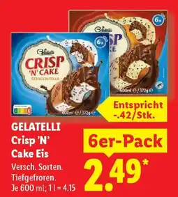 Lidl GELATELLI Crisp 'N' Cake Eis Angebot