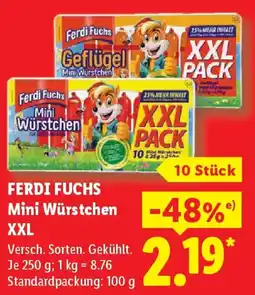 Lidl FERDI FUCHS Mini Wurstchen XXL Angebot