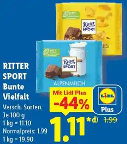 Lidl RITTER SPORT Bunte Vielfalt Angebot