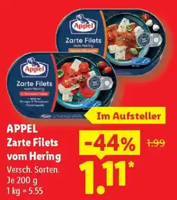 Lidl APPEL Zarte Filets vom Hering Angebot