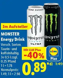 Lidl MONSTER Energy Drink Angebot