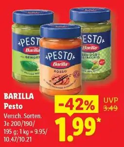 Lidl BARILLA Pesto Angebot