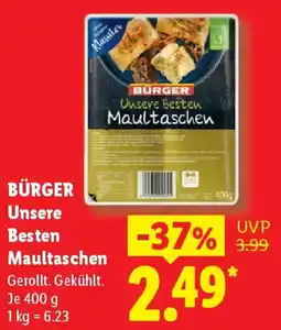 Lidl BÜRGER Unsere Besten Maultaschen Angebot