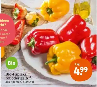 tegut Bio Paprika rot oder gelb 1kg Angebot