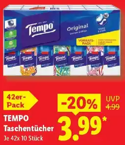 Lidl TEMPO Taschentücher Angebot