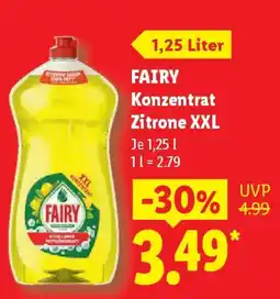 Lidl FAIRY Konzentrat Zitrone XXL Angebot