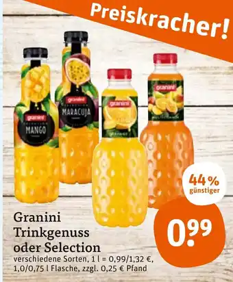 tegut Granini Trinkgenuss oder Selection 1L/0,75L Angebot