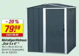 toom Baumarkt Metallgerätehaus "Eco 5 x 4" Angebot