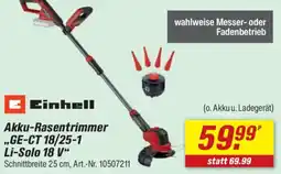 toom Baumarkt Einhell Akku-Rasentrimmer "GE-CT 18/25-1 Li-Solo 18 V" Angebot