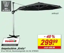 toom Baumarkt Ampelschirm „Kreta“ Angebot