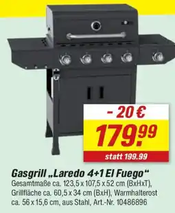 toom Baumarkt Gasgrill „Laredo 4+1 El Fuego“ Angebot