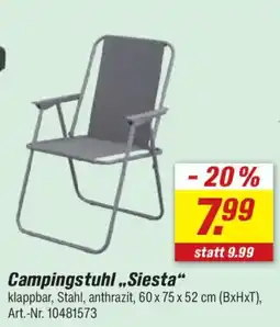 toom Baumarkt Campingstuhl „Siesta“ Angebot