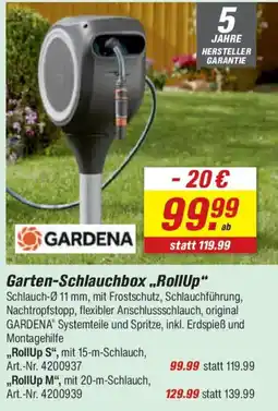 toom Baumarkt Garten-Schlauchbox RollUp GARDENA Angebot
