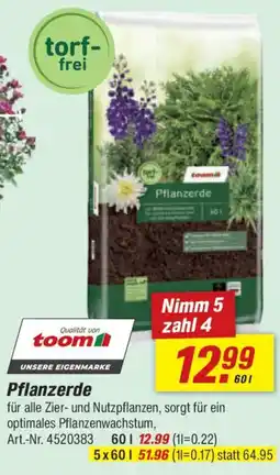 toom Baumarkt Pflanzerde Angebot