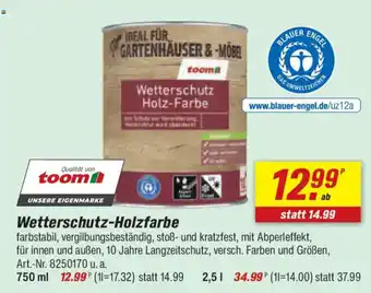 toom Baumarkt Wetterschutz-Holzfarbe toom Angebot