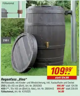 toom Baumarkt Regenfass „Vino“ Angebot
