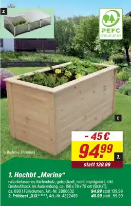 toom Baumarkt Hochbt „Marina“ Angebot