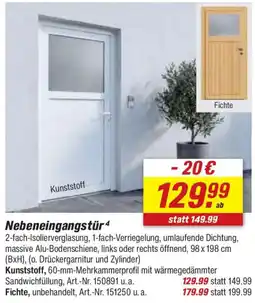 toom Baumarkt Nebeneingangstür Angebot