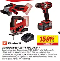 toom Baumarkt Einhell Maschinen-Set „TE-TK 18/3 Li Kit“ Angebot