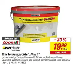 toom Baumarkt Trockenbauspachtel „Finish“ Angebot
