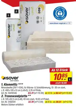 toom Baumarkt Klemmfilz isover Angebot
