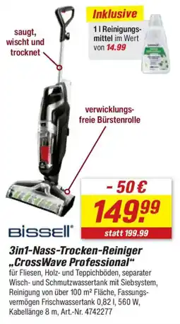 toom Baumarkt Bissell 3in1-Nass-Trocken-Reiniger „CrossWave Professional“ Angebot