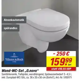 toom Baumarkt Villeroy & Boch Wand-WC-Set „O.novo“ Angebot
