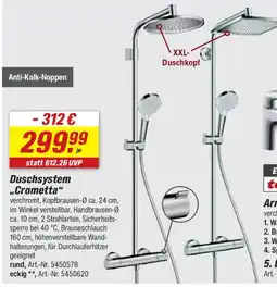 toom Baumarkt Duschsystem „Crometta“ Angebot