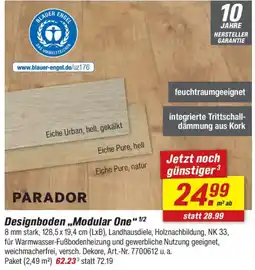 toom Baumarkt Designboden „Modular One“ PARADOR Angebot
