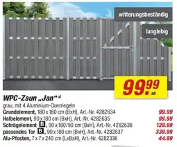 toom Baumarkt WPC-Zaun „Jan“ 4 Angebot