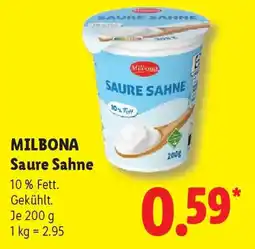 Lidl MILBONA Saure Sahne Angebot