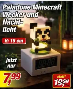 Posten Börse Paladone Minecraft Wecker und Nachtlicht Angebot