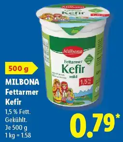 Lidl MILBONA Fettarmer Kefir Angebot