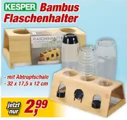 Posten Börse KESPER Bambus Flaschenhalter Angebot