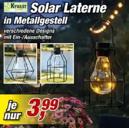 Posten Börse KYNAST Solar Laterne in Metallgestell Angebot
