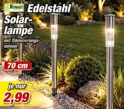 Posten Börse KYNAST Edelstahl Solar-lampe Angebot