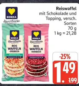 Marktkauf Edeka herzstücke reiswaffel mit schokolade und topping Angebot