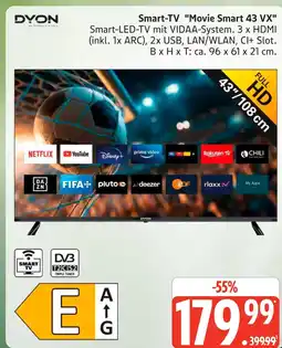 Marktkauf Dyon smart-tv movie smart 43 vx Angebot