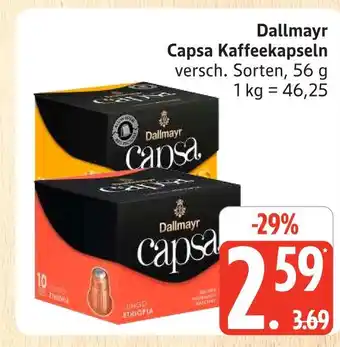 Marktkauf Dallmayr capsa kaffeekapseln Angebot