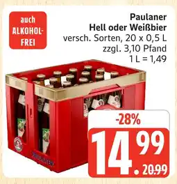 Marktkauf Paulaner hell Angebot