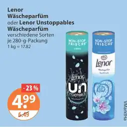 V Markt Lenor wäscheparfüm oder unstoppables wäscheparfüm Angebot