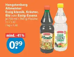 V Markt Hengstenberg altmeister essig klassik, kräuter,, bio oder essig-essenz Angebot