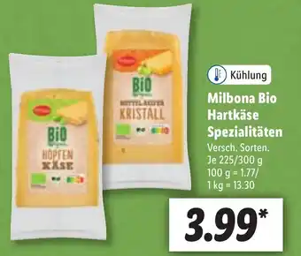 Lidl Milbona Bio Hartkäse Spezialitäten 225/300g Angebot