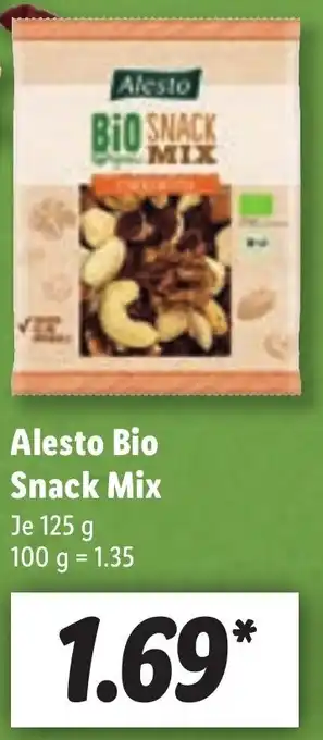 Lidl Alesto Bio Snack Mix 125g Angebot