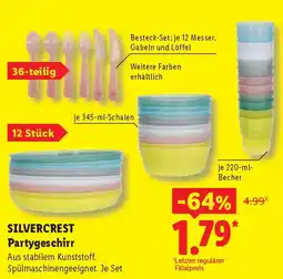 Lidl SILVERCREST Partygeschirr Angebot