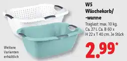 Lidl W5 Wäschekorb/ Wanne Angebot