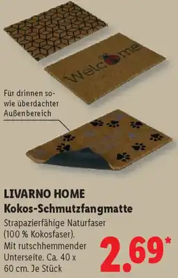 Lidl LIVARNO HOME Kokos-Schmutzfangmatte Angebot