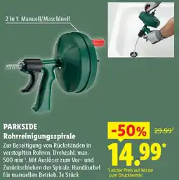 Lidl PARKSIDE Rohrreinigungsspirale Angebot