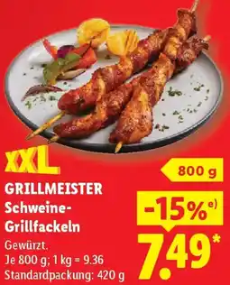 Lidl GRILLMEISTER Schweine Grillfackeln Angebot